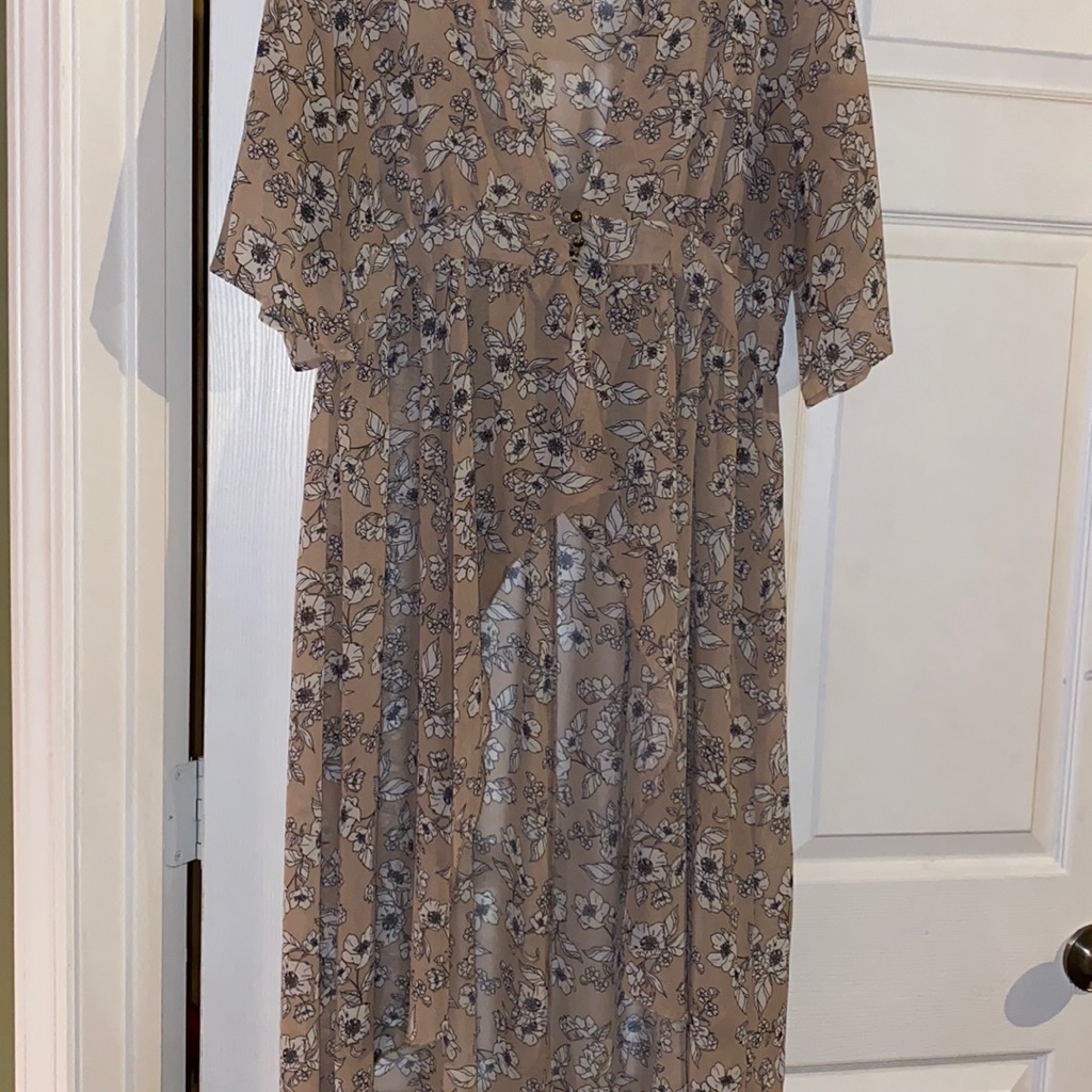 Maurices High-Lo Front Button Kimono